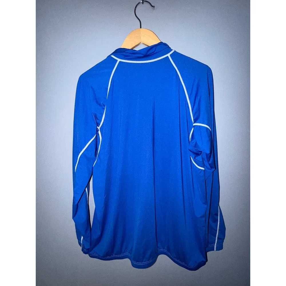 DuckSkinz Sun Protection Zone Blue Full Zip Rash Guard Jacket Mens 2XL UV H2O